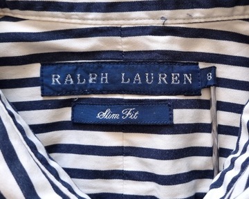 RALPH LAUREN STRIPE SHIRT Slim Fit Damska Koszula 8 / M