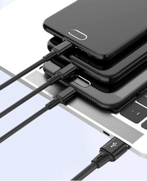 Кабель Кабель для зарядки USB — USB тип C / microUSB / кабель Lightning