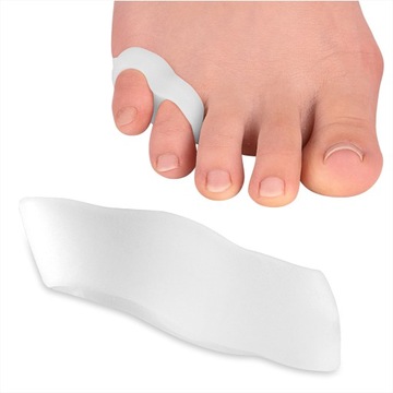 Silikonowy SEPARATOR na małego palca stopy ochronny koryguje ułożenie palca