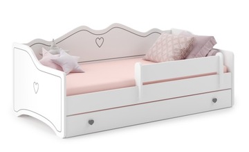 Łóżko dziecięce EMMA 180x80 biel materac szuflada