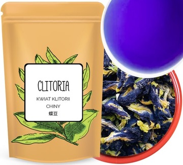 Klitoria Niebieskie Kwiaty Butterfly Błękitny Napar Herbatka Ziołowa 50G