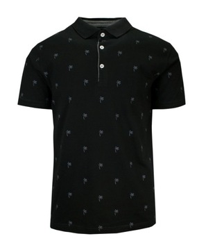 Czarna Koszulka POLO w Palmy QUICKSIDE XL