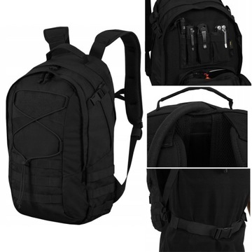 MODULARNY PLECAK HELIKON EDC MĘSKI DAMSKI TURYSTYCZNY Czarny 21L