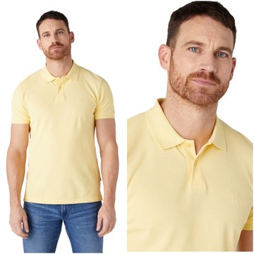 WRANGLER POLOSHIRT MĘSKA KOSZULKA POLO PALE BANANA W7X7K4Y37 S