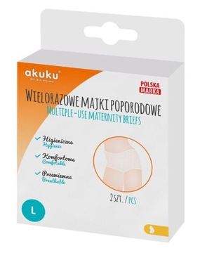 AKUKU Majtki siateczkowe WIELORAZOWE dla kobiet L