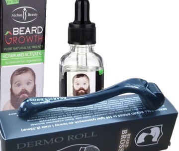 Derma ROLLER GĘSTA BRODA MEZOTERAPIA Zarost Aichun Olejek wspomaga Porost