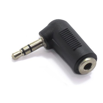ADAPTER PRZEJŚCIÓWKA KĄTOWA AUX WTYK JACK 3.5 GNIAZDO JACK STEREO