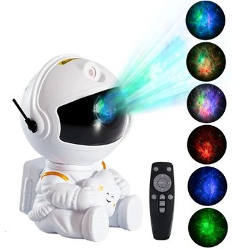Lampka Nocna ASTRONAUTA PROJEKTOR GWIAZD Rzutnik Dla Dzieci