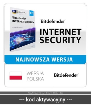 Bitdefender Internet Security 3PC / 1Rok