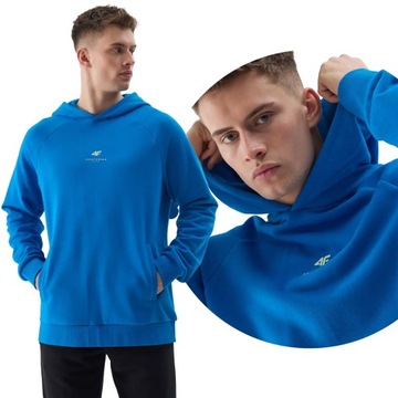 BLUZA MĘSKA 4F BAWEŁNIANA Z KAPTUREM NA CO DZIEŃ SPORTOWA SS241010