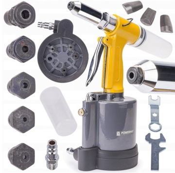 Nitownica PNEUMATYCZNA 2,4mm - 6,4mm 1400kg ZESTAW