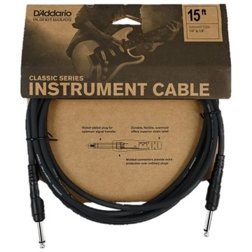 PW-CGT-15 Classic Series Instrument Przewód instrumentalny 4,5m D'Addario