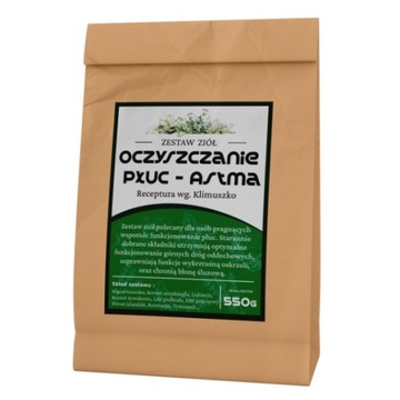 ZIOŁA OCZYSZCZANIE PŁUC ODFLEGNIAMIE ASTMA KASZEL