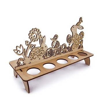 KOSZYCZEK KOSZYK DREWNO STOJAK NA JAJKA WIELKANOC