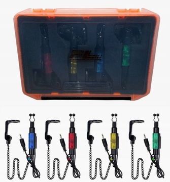 ZESTAW 4x HANGERY SWINGERY ELEKTRONICZNE SYGNALIZATOR DIODA LED + PUDEŁKO