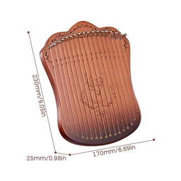 17-струнная арфа-лира портативная из массива бука