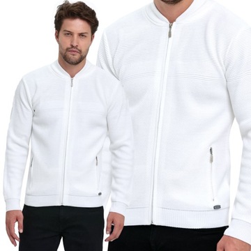 Sweter Męski Bluza Bejsbolówka Przejściowy