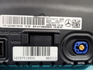 DISPLEJ GLA X156 2013-2019 A2469001206