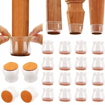 16X Чехлы на ножки МЕБЕЛЬНЫЕ СТУЛЬЯ СИЛИКОНОВЫЙ ВОЙЛОК