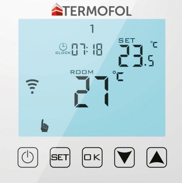 TERMOREGULATOR PODTYNKOWY BIAŁY TERMOFOL TF-H