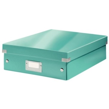 Коробка Leitz Click&Store Wow с отделениями, средняя бирюза