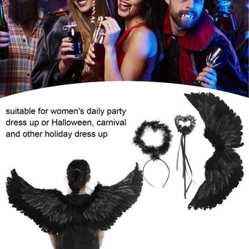 НАБОР ИЗ 3 КРЫЛЬЕВ АНГЕЛА ДЬЯВОЛА, РУЧНАЯ РАБОТА