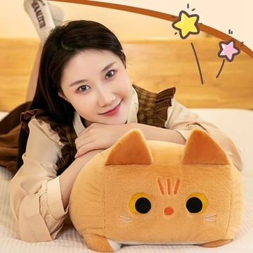 ПЛЮШЕВЫЙ ТАЛИСНУТ, КВАДРАТНАЯ ПОДУШКА, КОШКА, КОТЕНОК, БОЛЬШОЙ ПУФ, XL, 45 см