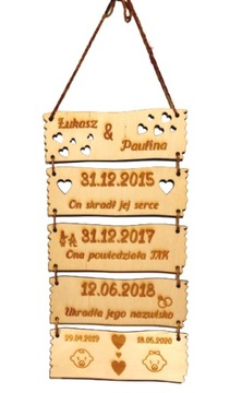 HISTORIA ZWIĄZKU upominek grawerowany rocznica