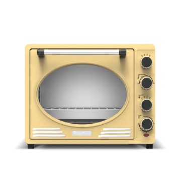 Электрическая духовка в стиле ретро TurboTronic конвекционный гриль 35л 1600Вт Кремовый