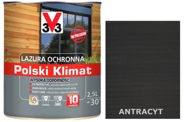 Lazura V33 Polski Klimat 10 lat Antracyt 2,5L