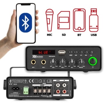 Уличные динамики IP56, усилитель 12 В, комплект микрофонов