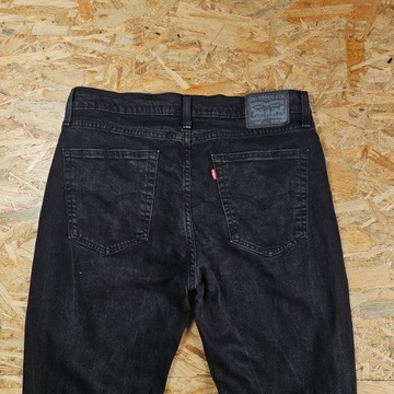 Spodnie Jeansowe LEVIS 514 Proste Męskie Jeans Dżins Denim Czarne 36x32