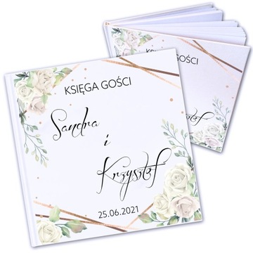 BIAŁA KSIĘGA GOŚCI ALBUM ŚLUB WESELE GEOMETRYCZ Y3