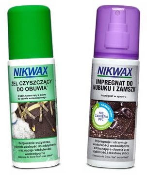 Zestaw do obuwia nubuku i zamszu Nikwax 2x125ml