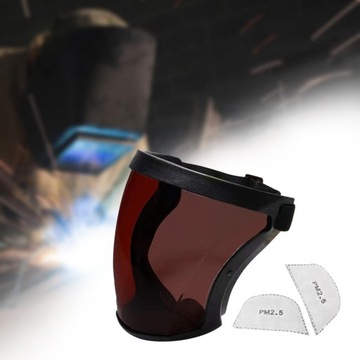 Полнолицевой щиток Защитный Простота обслуживания Эргономичная шлифовка Темный чай