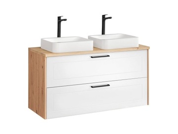SZAFKA UMYWALKAMI 120CM MADERA DĄB ARTISAN WHITE
