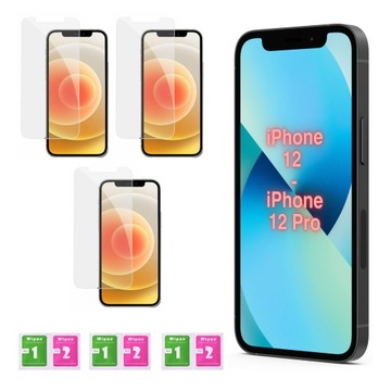 3x Szkło Hartowane 9H Szybka do Iphone 12 / 12 PRO