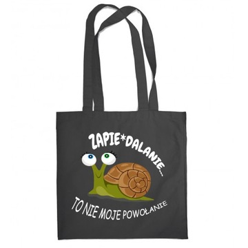 GRUBA TORBA BAWEŁNIANA Z NADRUKIEM ŚLIMAK