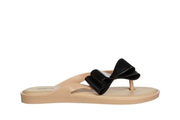 Japonki Melissa Flip Flop Cute Ad Beige Black Beżowy Guma r.39