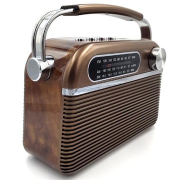 RADIO KUCHENNE NA AKUMULATOR PRZNOŚNE BLUETOOTH USB FM STYLOWE RETRO