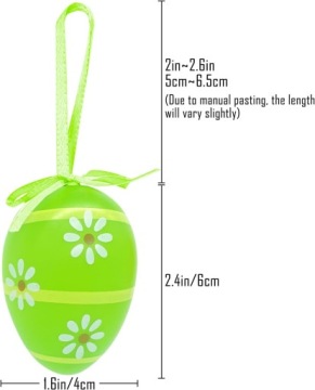 24шт пасхальные подвесные яйца, разноцветные пластиковые яйца