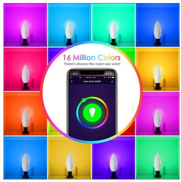 Woox R9075 Smart WiFi светодиодная лампа RGB+CCT 5 Вт E14