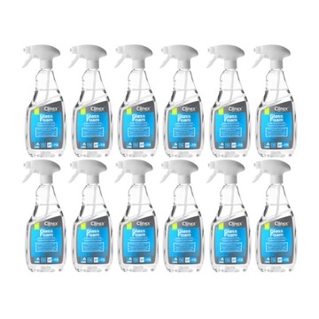 Clinex GLASS FOAM - Pianka do mycia szyb 650ml x12