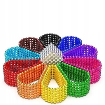 KOLOROWE KULKI MAGNETYCZNE 5MM 8-KOLORÓW NEOCUBE