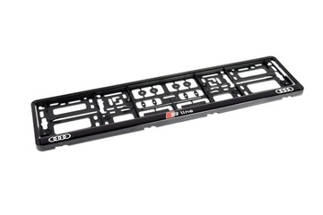 AUDI SLINE PLATE FRAME ЛОГОТИП КРАСНЫЙ S-LINE 3D