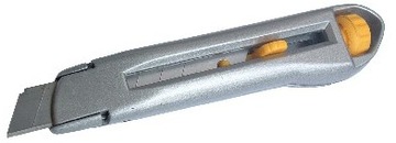 NÓŻ METALOWY OSTRZE 18MM. Z BLOKADĄ