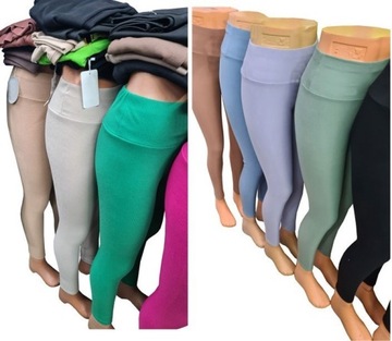 LEGGINSY PRĄŻKOWANE SPODNIE PRĄŻEK GETRY 4XL/5XL