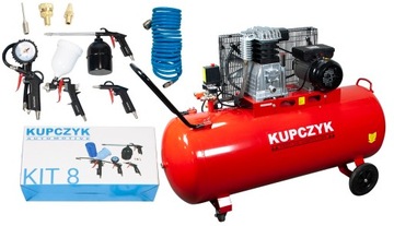 Kompresor Sprężarka Kupczyk 200L KK 400/200 zestaw