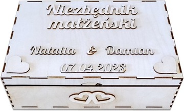 Niezbędnik małżeński ślub pudełko skrzynka grawer