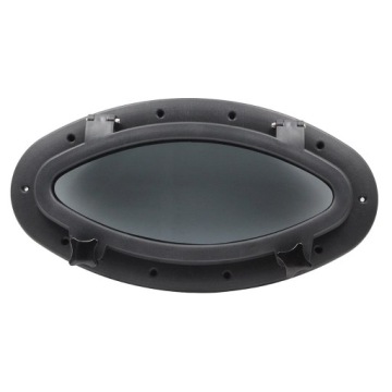 ПОРТХАУС ЭЛЛИПТИЧЕСКИЙ ОТКРЫТИЕ РУЧКОЙ 410X220 ММ ЧЕРНЫЙ